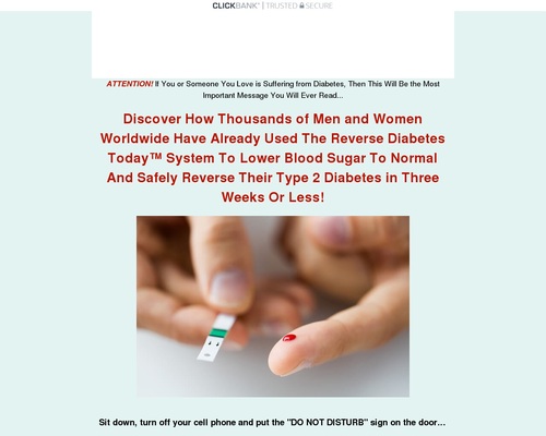 Reverse Type 2 Diabetes. The Genuine Blood Sugar Solution.