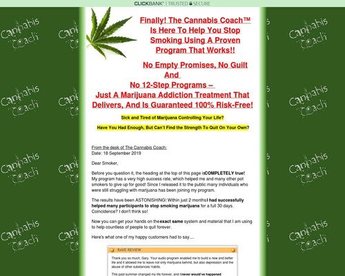 Cannabis Coach Quit Smoking Marijuana Audio Program