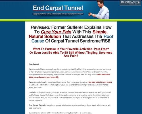 End Carpal Tunnel - Cure Cts / Rsi With The Only True Cure