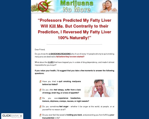 Marijuana No More ~ Brand New 2020 Product With A 13% Conversion Rate!