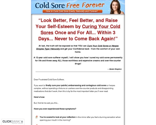 Cold Sore Free Forever - Highest Converter