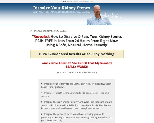 The Kidney Stone Removal Report! Promote Now. Make $. $50 Bonus Offer!