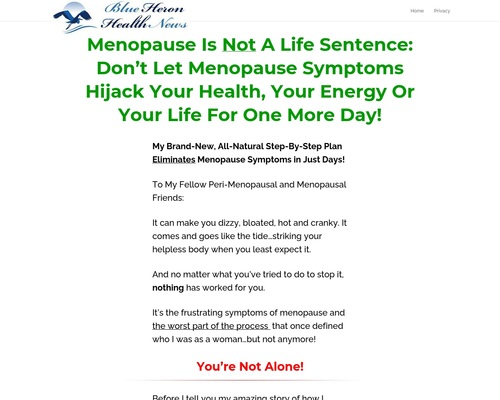 The Menopause Solution - Blue Heron Health News